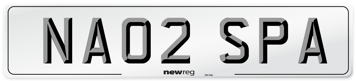 NA02 SPA Number Plate from New Reg